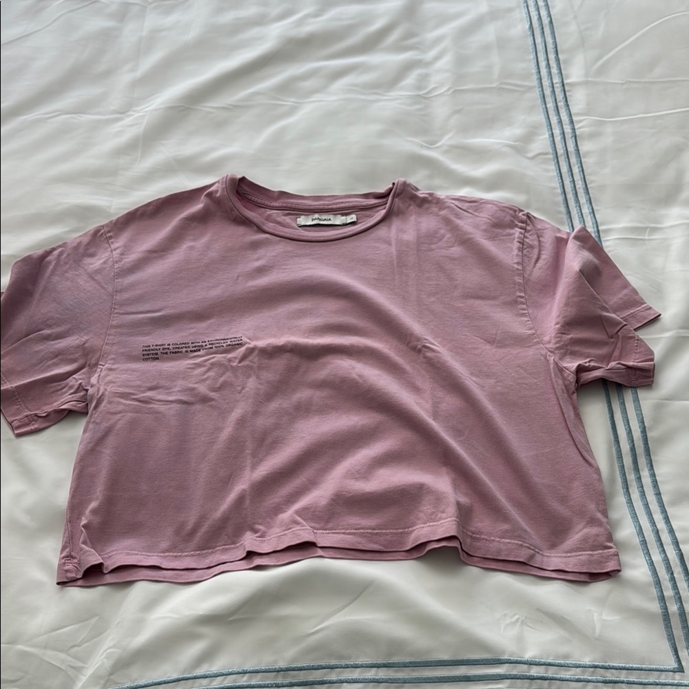 Pangaia Pink Boxy Crop T-Shirt
